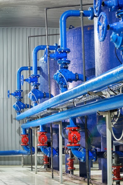 Industrial water treatment equipment illustrating the complexity of removing pharmaceutical compounds from drinking water.