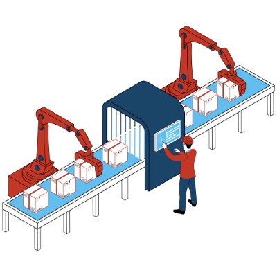 Illustration of a pharmaceutical manufacturing facility representing one pathway pharmaceuticals can enter the environment.