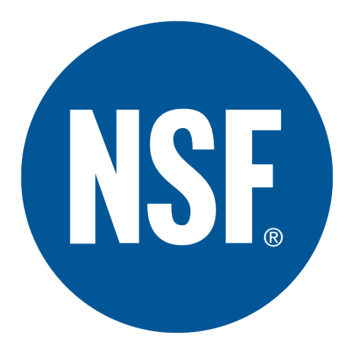 NSF certification logo representing independent testing and certification of drinking water products.